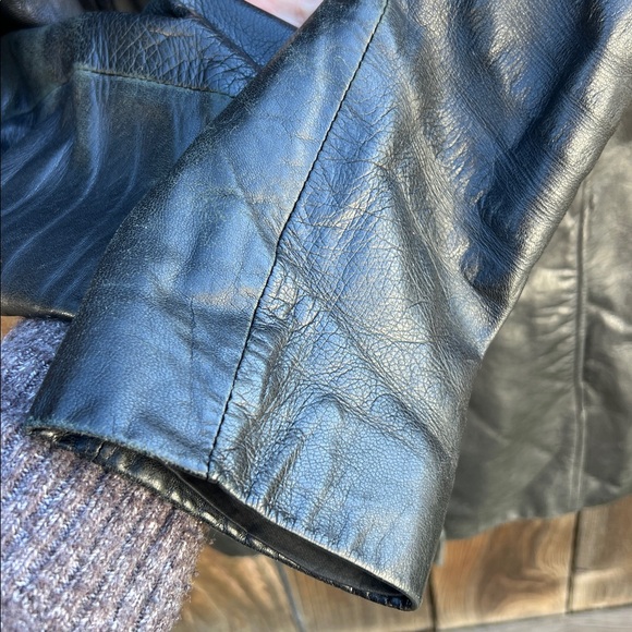 Y2K Wilsons Leather Pelle Studio Black Jacket. Women size M - Picture 6 of 12
